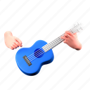 ukulele, guitar, banjo, strum, playing the ukulele, music, instrument, hand gesture, musician 
