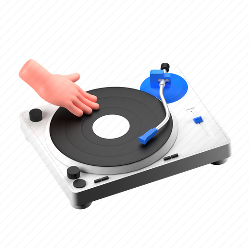 Disc jockey, dj, party, turntable, vinyl, music, instrument 3D illustration - Download on Iconfinder