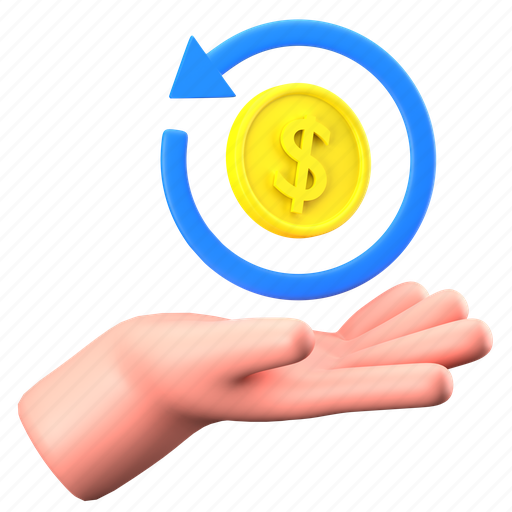 Cashback, money, payment, refund, receive, shopping, e-commerce 3D illustration - Download on Iconfinder