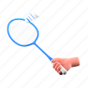 badminton, shuttlecock, racket, racquet, swing, sport, game, hand gesture, finger