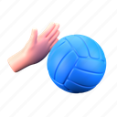 volleyball, volley, ball, smash, hit, sport, game, hand gesture, finger 