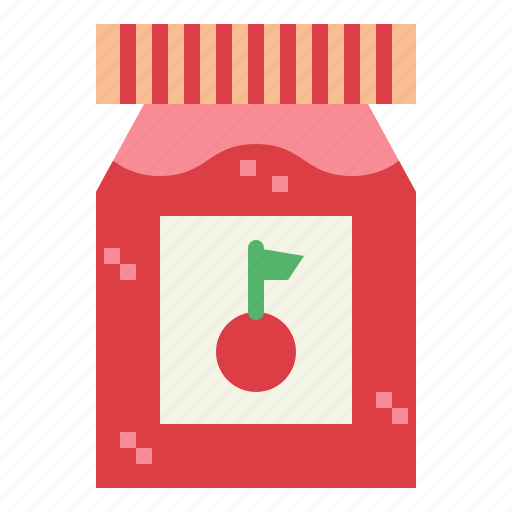 Cherry, food, jam, jar icon - Download on Iconfinder