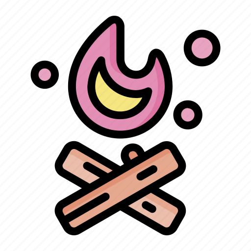 Bonfire, picnic, campfire, fire, firewood icon - Download on Iconfinder