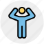 arms, exercise, man, raising, standing, tow hands, up 