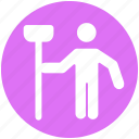cleaner, janitor, man, mop, person, sweeper