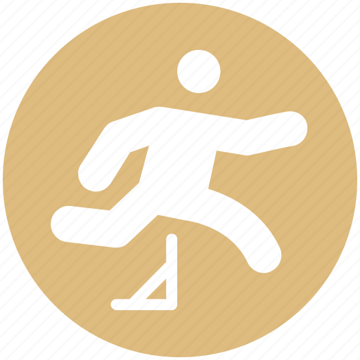 Barrier, champion, man, obstacle, olympic, over, running icon - Download on Iconfinder