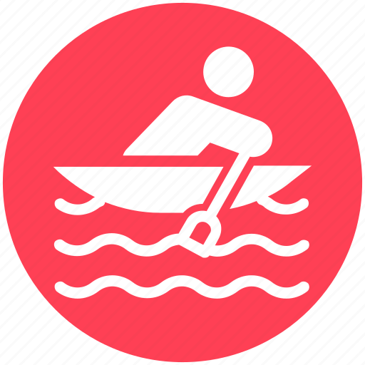 Boat, kayak, man, paddle, person, sport, water icon - Download on Iconfinder