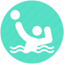 ball, man, person, playing, pool, sport, swimming