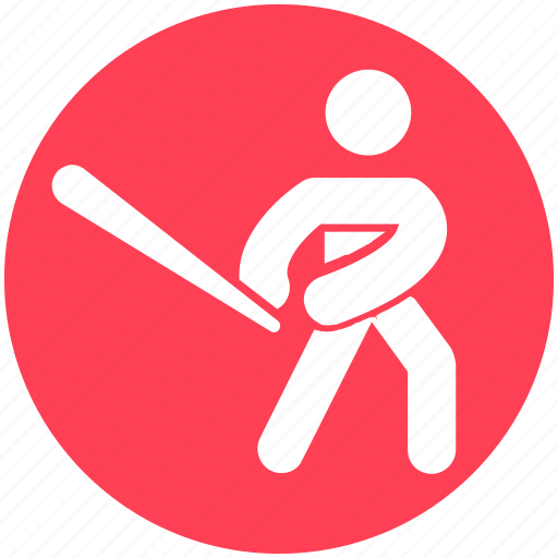 Baseball, baseball bat, baseball player, bat, glove, sports, sportsman icon - Download on Iconfinder