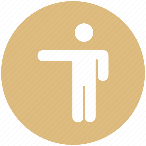 Arm, direction, left, man, person, point, showing icon - Download on Iconfinder