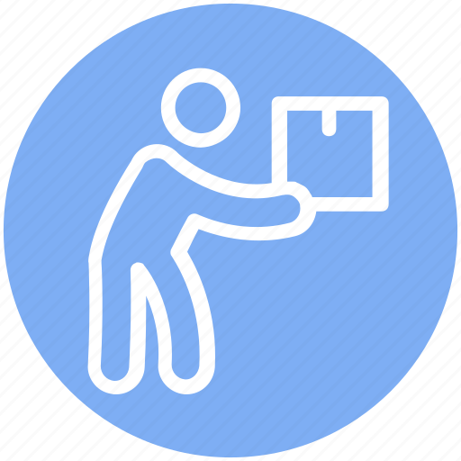 Box, carrying, item, man, moving, object, parcel icon - Download on Iconfinder