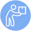 box, carrying, item, man, moving, object, parcel 