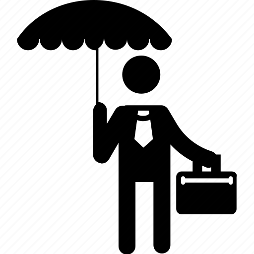 Businessman, inventor, man, man with umbrella, umbrella icon - Download on Iconfinder