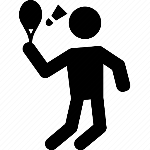 Badminton player, game, racket, sports, sportsman icon - Download on Iconfinder