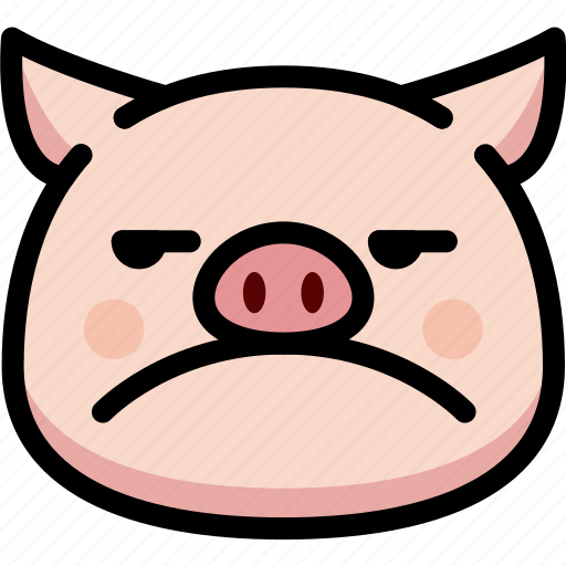 Annoying, emoji, emotion, expression, face, feeling, pig icon - Download on Iconfinder