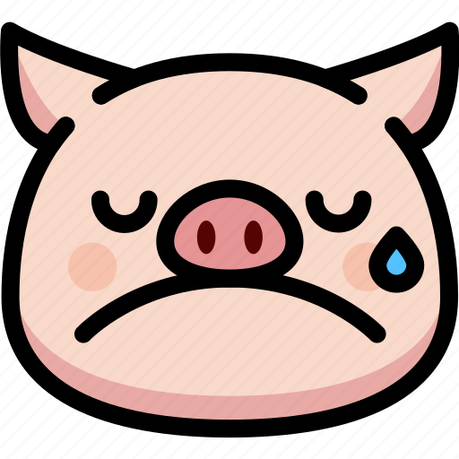 Cry, emoji, emotion, expression, face, feeling, pig icon - Download on Iconfinder