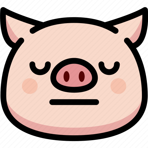 Emoji, emotion, expression, face, feeling, neutral, pig icon - Download on Iconfinder
