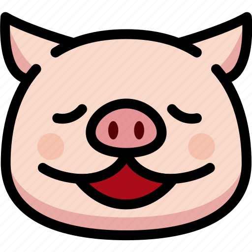 Emoji, emotion, expression, face, feeling, pig, relax icon - Download on Iconfinder