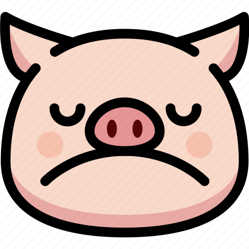 Emoji, emotion, expression, face, feeling, pig, sad icon - Download on Iconfinder