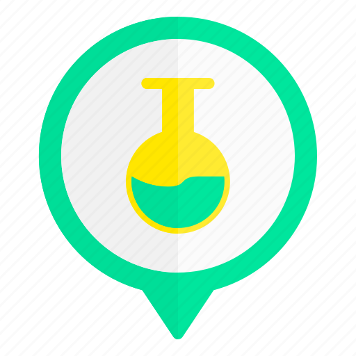 Flask, chemistry, laboratory, location icon - Download on Iconfinder