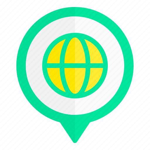Globe, world, web, location, pin, pointer icon - Download on Iconfinder