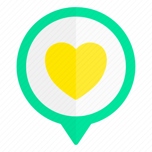 Heart, love, location, pin, pointer icon - Download on Iconfinder