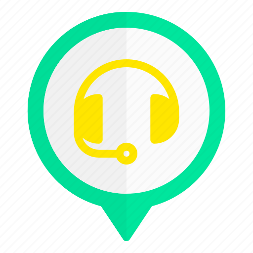 Music, headphone, location, pin, pointer icon - Download on Iconfinder