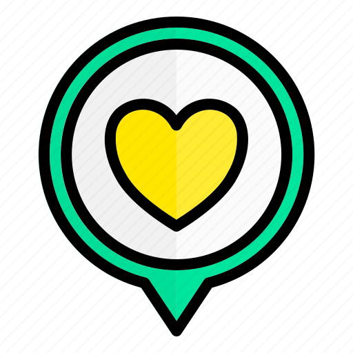 Heart, love, location, pin, pointer icon - Download on Iconfinder
