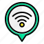 wifi, signal, location, pin, pointer 