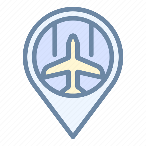 Airport, location, map, pin, place icon - Download on Iconfinder