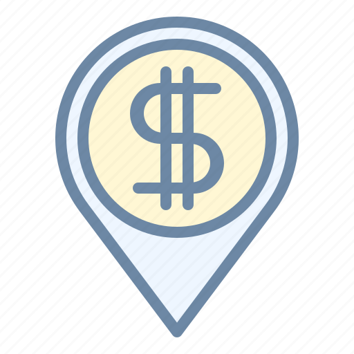 Bank, location, money, pin, place icon - Download on Iconfinder