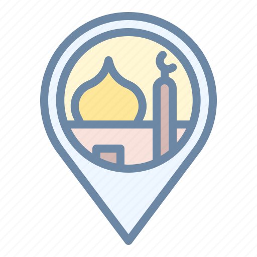 Location, moslem, mosque, pin, place, pray icon - Download on Iconfinder