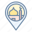 location, moslem, mosque, pin, place, pray 
