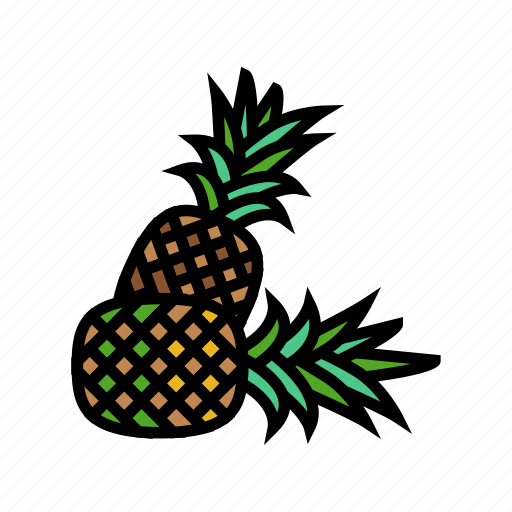 Pineapple, whole, two, fruit, tropical, food icon - Download on Iconfinder