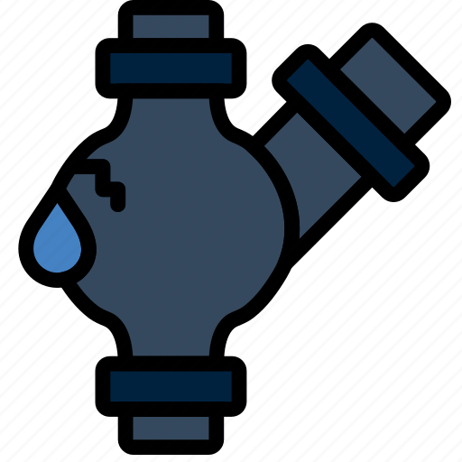 Extention, flow, leaky, pipe, water icon - Download on Iconfinder