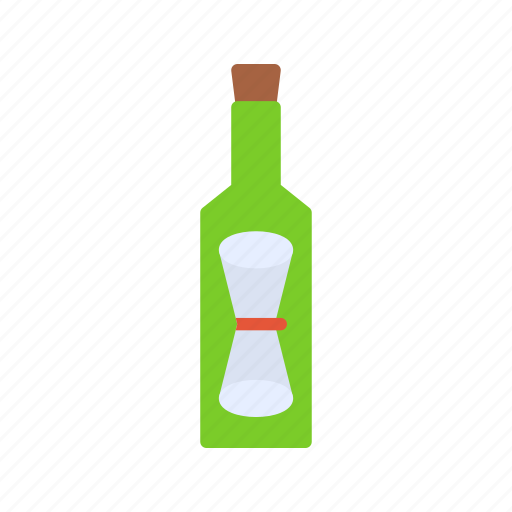 Scroll in bottle, message bottle, sale message, bottle sale, love story, bottle note, ocean message icon - Download on Iconfinder