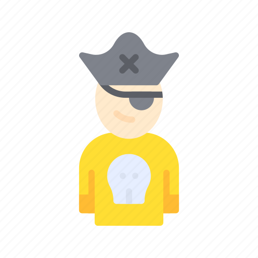 Pirate in hat, hat, fashion, man, celebration, male, christmas icon - Download on Iconfinder