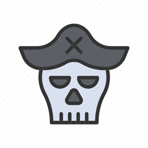Pirate skull i, halloween, scary, ghost, spooky, skeleton, death icon - Download on Iconfinder