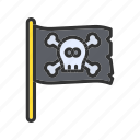 pirate sign, danger, cross, bone, sign, skeleton, skull, death