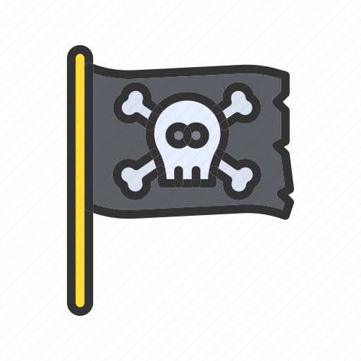 Pirate sign, danger, cross, bone, sign, skeleton, skull icon - Download on Iconfinder