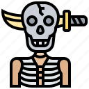 dead, pirate, skeleton, skull, sword