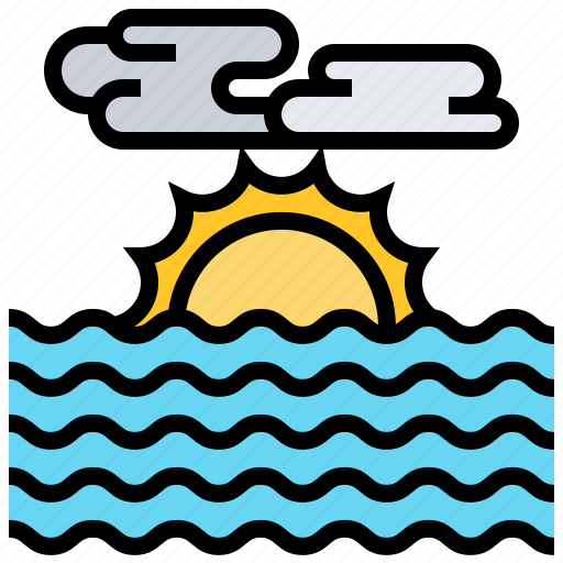 Cloud, scenery, sea, sunrise, sunset icon - Download on Iconfinder