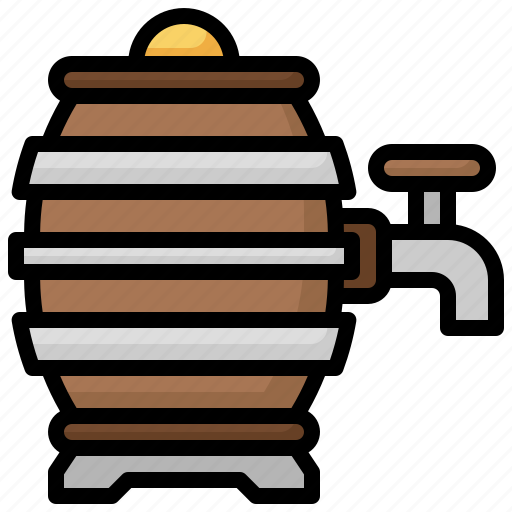Barrel, food, restaurant, alcoholic, drinks, cask, pub icon - Download on Iconfinder