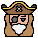 pirate, captain, facial, hair, beard, user, avatar