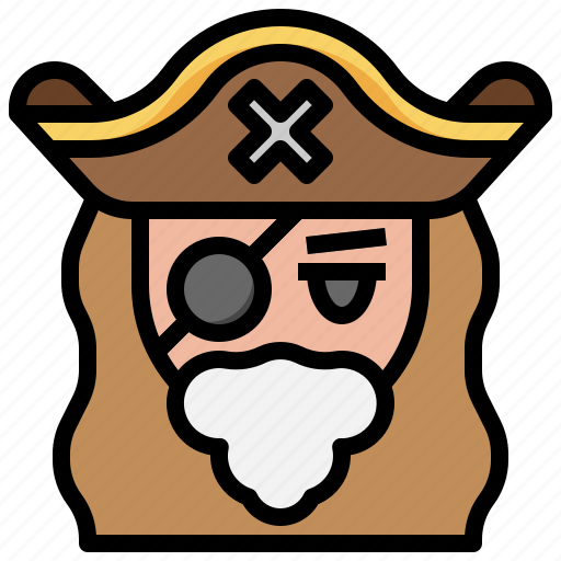 Pirate, captain, facial, hair, beard, user, avatar icon - Download on Iconfinder