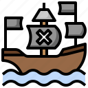 ship, pirate, cultures, frigate, antique, transportation
