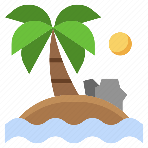 Island, oasis, tropical, palm, tree, desert, nature icon - Download on Iconfinder