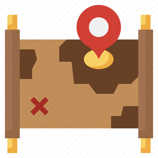 Treasure, map, maps, location, flags, pirate, orientation icon - Download on Iconfinder
