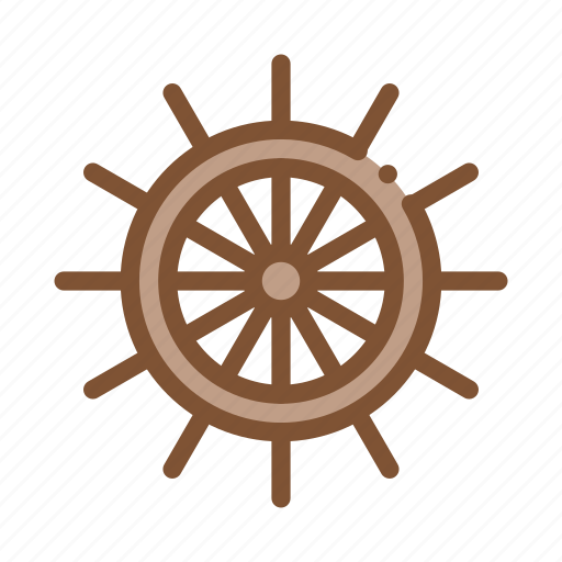 Nautical, ship, silhouette, wheel icon - Download on Iconfinder