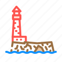 lighthouse, island, pirate, sea, robber, ship, floating